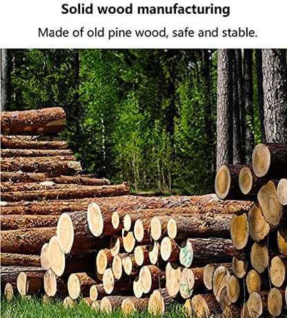 Heehee Rotating Wooden Bookshelf 360 Display 4 Tier Floor Standing Bookcase Storage Rack for Kids&Adults Solid Wood Bookshelf Organizer