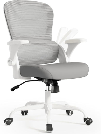 TRALT Ergonomic Office Chair - Comfy Desk Chair with Back Support, Home Office Desk Chairs, Computer Chair, 330lbs Wide Seat Big and Tall Office Chair for Executives (Grey)