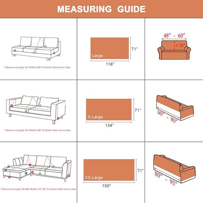 STACYPIK Reversible Caramel Sofa Cover Boho Triangle Couch Covers Non Slip Multi-use Furniture Protector for 2 Cushion Couch Jacquard Sofa Slipcovers Loveseat Couch Cover for Dog Pet-Friendly-71X118IN
