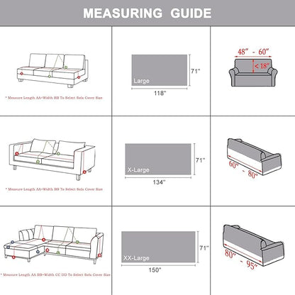 STACYPIK Dark Gray Couch Cover, Boho Chenille Sofa Covers Pet-Friendly, Reversible Non Slip Furniture Protector for 3 Cushion Couch, Modern Triangle Couch Cover for Loveseat,Multi-Use Blanket-71X134IN