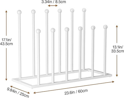 pickpiff Boot Rack Organizer Tall Boots, White Boot Storage Organizer Tall Boots for Closet, Entryway, Garage, Porch, Free Standing Shoe Racks for 6 Pairs