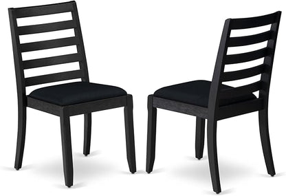 X12X1-0C6-24 14-pc Modern Dining Room Table Set a Rectangular Dining Table with a coffee Table and 12 Black Polyester Stackable Chair, 39x120 Inch, Wire Brushed Black
