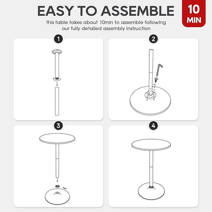 FDW Pub Table 40 Inch Height Cocktail Table Round Bistro Bar Table for Home and Kitchen Dining