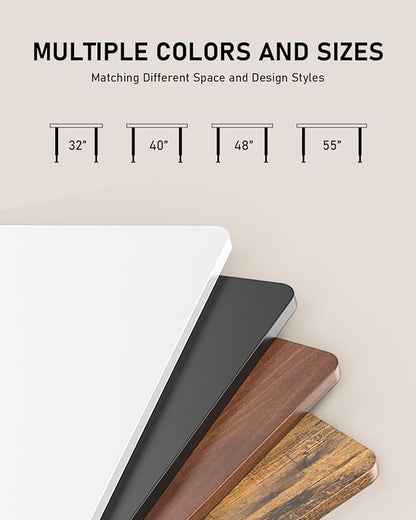 Standing Desk, Large Height Adjustable Electric Stand up Desk, 55 x 24 Inches Sit Stand Home Office Desk, with Splice Board, Black Frame/Rustic Brown Top