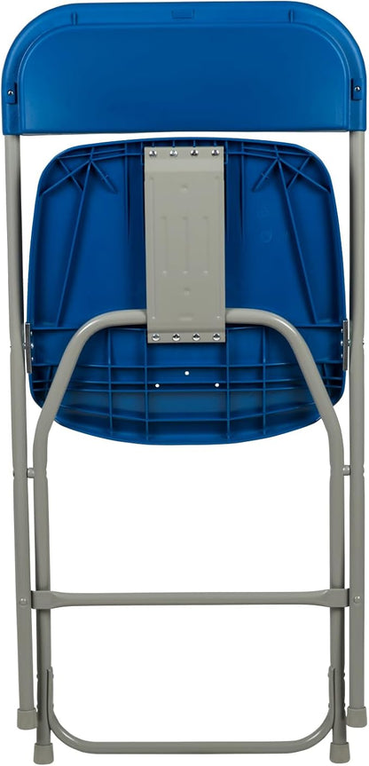 Flash Furniture Hercules Series Plastic Folding Chair - Blue - 6 Pack 650LB Weight Capacity Comfortable Event Chair-Lightweight Folding Chair
