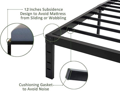 45MinST 18 Inch Platform Bed Frame/Easy Assembly Mattress Foundation / 3000lbs Heavy Duty Steel Slat/Noise Free/No Box Spring Needed,Cal King