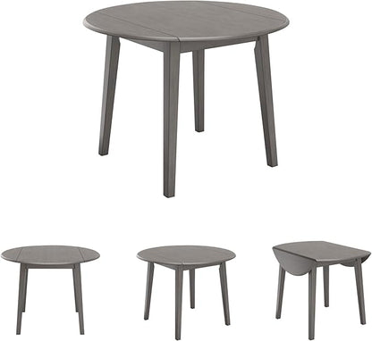 Signature Design by Ashley Shullden Casual Round Dining Small Drop Leaf Table, Seats up to 4, Gray