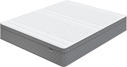 Queen Mattress, 12 Inch Hybrid Queen Size Mattress with Cooling Gel Memory Foam and Pocket Springs, CertiPUR-US Certified, Medium Firm