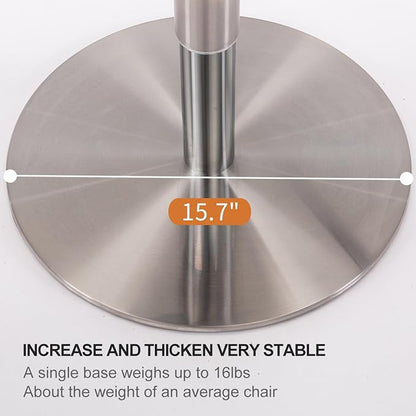 Stainless Steel Bar Stools,Grade Modern Leather Bar Chair with Backrest,Swivel Adjustable Height for Kitchen Counter and Dining Room (White Leather-1pc)