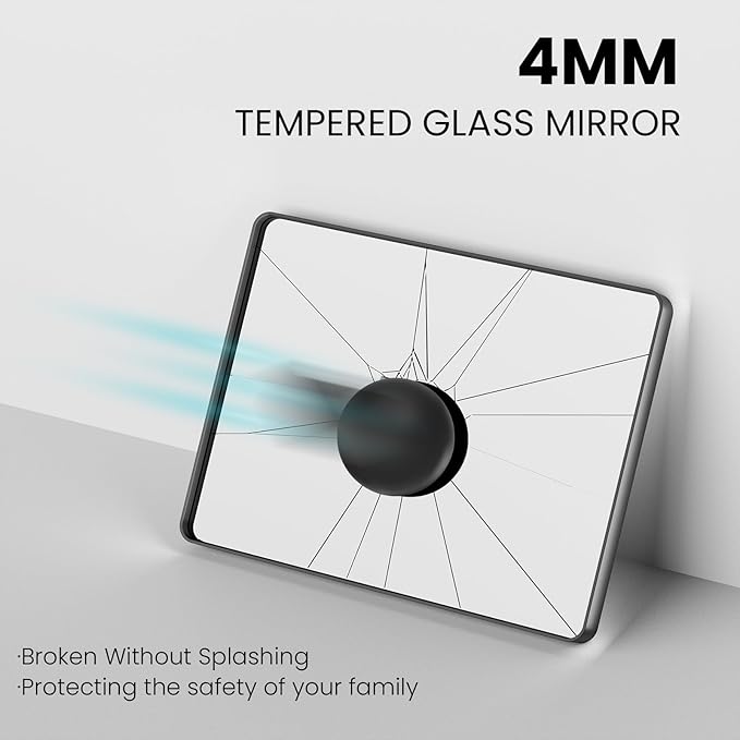 Bronze Bathroom Mirror 50x30 Inch, Brushed Bronze Metal Frame Mirror for Wall, Rounded Rectangle Bathroom Vanity Mirror with Tempered Glass, Anti-Rust, Horizontal/Vertical