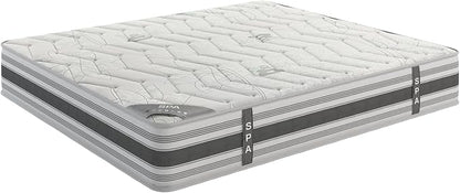Ottomanson Full 12" Hybrid Mattress - Meditation Antistatic Quilted Cover - Made in USA - Firm Support - Individually Pocketed Coils & CertiPUR-US Foam - Fiberglass-Free - Bed in a Box