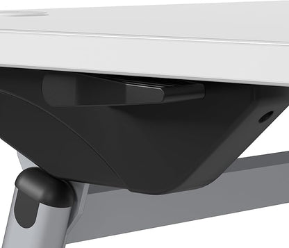 Bush Business Furniture Folding Training Table, 72 inch Desk, Commercial-Grade Bundle for Office or Classroom, Envision Collection, White