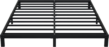 7 Inch California King Bed Frame No Box Spring Need, Low Profile Metal Platform Cal King Size Bed Frame, Heavy Duty Support Bedframes California King, Easy Assembly