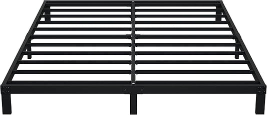 7 Inch California King Bed Frame No Box Spring Need, Low Profile Metal Platform Cal King Size Bed Frame, Heavy Duty Support Bedframes California King, Easy Assembly