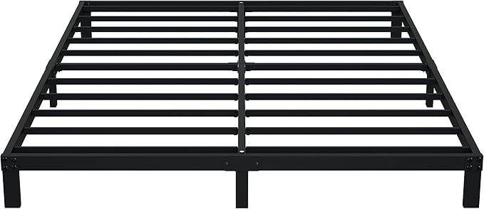 7 Inch King Bed Frame No Box Spring Need, Low Profile Metal Platform King Size Bed Frame, Heavy Duty Support Bedframes King, Easy Assembly