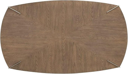 Liberty Furniture Harlow Living Room Oval Cocktail Table - Sandstone & Satin Nickel