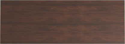 SIMPLIHOME Amherst Desk - 54-Inch Wide Solid Wood Writing Desk in Russet Brown, Transitional Home Office Computer Table for Workspace or Study with 2 Drawers and Flip-Down Keyboard Tray