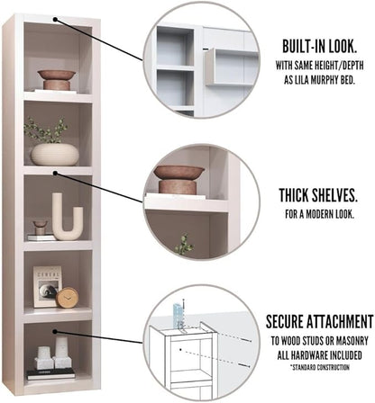 Oakland Living Dark Grey 85-in Tall Wooden Bookcase Shelf