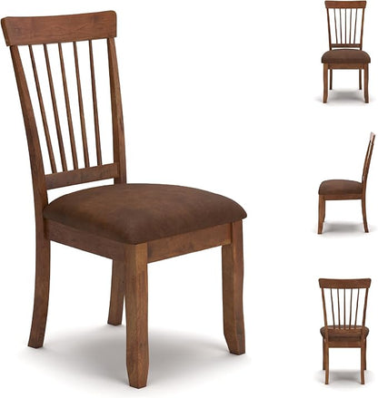 Signature Design by Ashley D199-01 Berringer 18" Rustic Dining Chair with Cushions, 2 Count, Light Brown