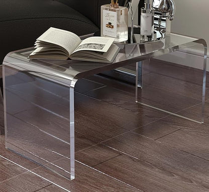 Acrylic 24" Small Table-Multipurpose Modern Furniture for Use as Lap desks, Acrylic Side Table or End Table in Living Rooms, Bedrooms and Offices