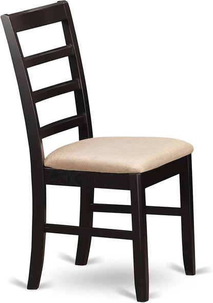 East West Furniture CAPF6-CAP-C 6 Piece Dining Table Set Contains a Rectangle Kitchen Table and 4 Linen Fabric Dining Chairs with a Bench, 36x60 Inch, Cappuccino