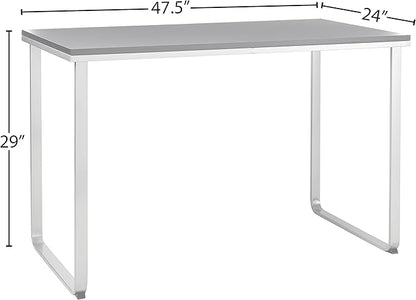Safco Products 1943BLSL Home Office Table Computer Desk, Black and Silver