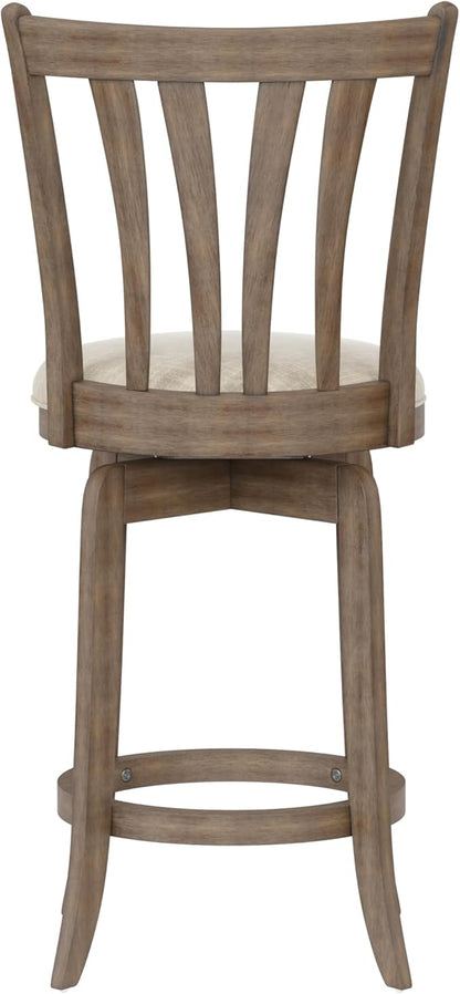 Hillsdale Savana Swivel Counter Height Stool, 29.5" High, Brown Gray