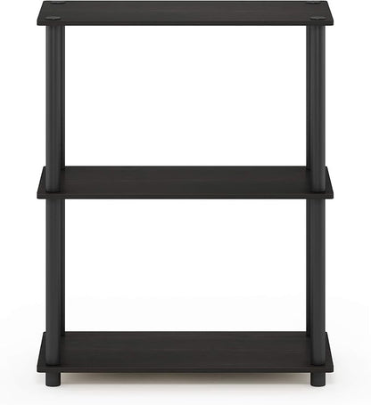 Furinno Turn-N-Tube Display Rack, 3-Tier Single, Espresso/Black