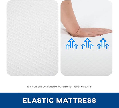 FDW | 10 Inch Full Mattress | Medium Firm | Gel Memory Foam Mattress | White | Bed in a Box, CertiPUR-US Certified | Pressure Relief, Cooling Ventilated Foam | Washable Removable Cover