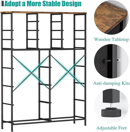 Dresser for Bedroom with 18 Drawers, Tall Fabric Storage Dresser, Chest of Drawers for Closet, Nursery, Bedside, Living Room, Laundry, Entryway, Hallway (Black)