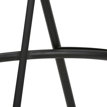 SIMPLIHOME Simeon Industrial Metal 26 inch Metal Counter Height Stool with Wood Seat (Set of 2) in Cocoa Brown / Black for the Dining Room and Kitchen