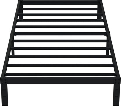 EMODA 10 Inch Twin XL Bed Frames No Box Spring Needed, Heavy Duty XL Twin Metal Platform Bed Frame, Noise Free, Easy Assembly, Black