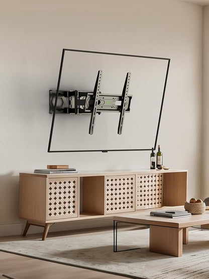 USX MOUNT TV Wall Mount for 32-65 inch Flat Screen/LED/4K up to 110lbs, Full Motion TV Mount Bracket with Swivel & Tilt Articulating Dual Arms, Max VESA 400x400mm, Fits 12/16" Wood Studs