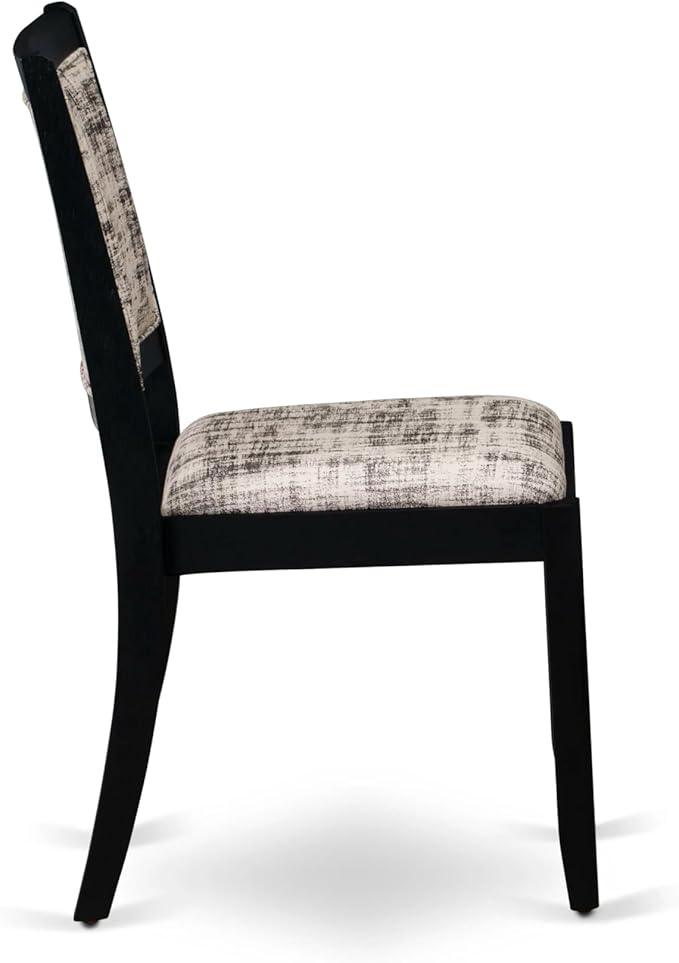 X12X2-0C6-30 14-pc Dining Table Set a Rectangular Kitchen Table with a coffee Table and 12 Wire Brushed Black Polyester Stackable Chair, 39x120 Inch, Wire Brushed Black