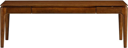 Mingle Modern Wooden Rectangle Coffee Table with Hidden Drawer – Waterproof & Heat Resistant, Dark Walnut