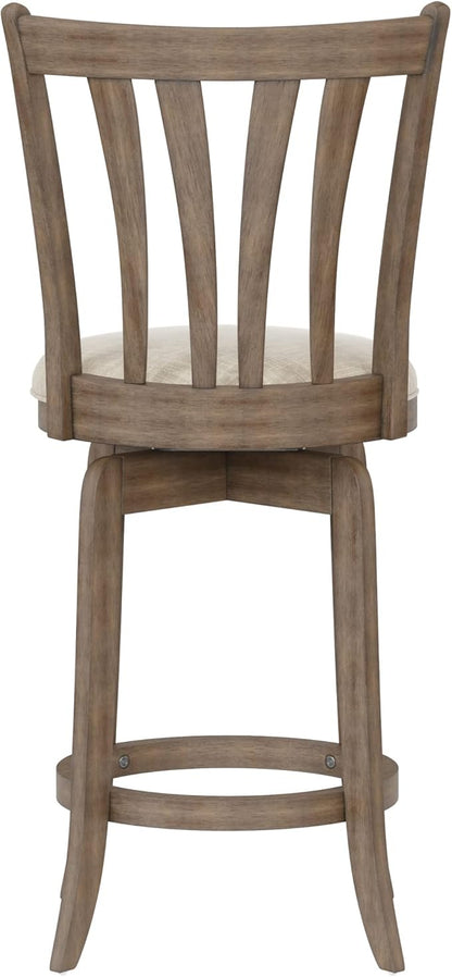 Hillsdale Savana Swivel Counter Height Stool, 29.5" High, Brown Gray