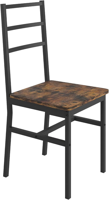 Ball & Cast 5 Pieces Dining Table Set with 4 Chairs,Kitchen Table and Chairs for 4 W/ 47.2" Rectangle Desk,Living Room Furniture W/Backrest,for Small Space,Brown