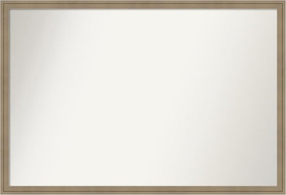 Amanti Art Grey Bathroom Mirror for Over Sink, 26x38 Florence Grey Rectangle Vanity Mirror, Large Casual Frame, Hangs Horizonally and Vertically, Bathroom Wall Decor, Non-Beveled Edge from WI, USA
