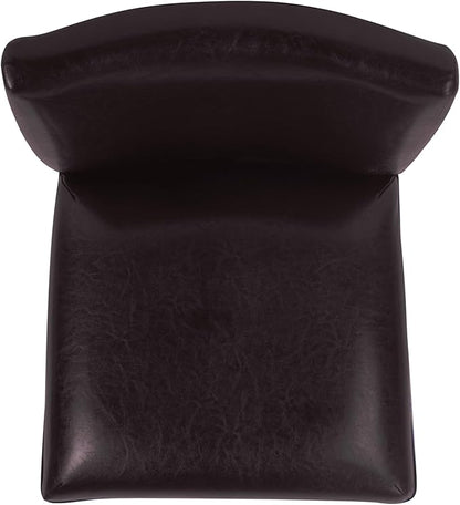 HomePop Home Decor | Classic Counter Height Bar Stools | 29 Inch Bar Stools | Decorative Home Furniture (Brown Faux Leather) Single Pack