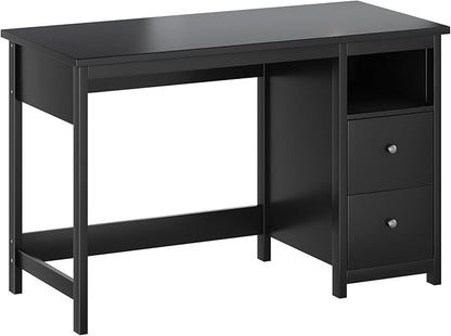 Desk with Drawers,Modern Small Computer Desk for Home Office with Storage Drawers, Makeup Vanity Desk Dressing Table for Bedroom,Filing Cabinet Writing Table PC Desks for Study (Black, 39.3")