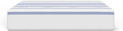 Vibe Gel Memory Foam Mattress, 12-Inch CertiPUR-US Certified Bed-in-a-Box, Queen, White