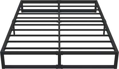 12 Inch Full Size Bed Frame No Box Spring Needed, Heavy Duty Metal Platform Beds with Sturdy Steal Slats for Mattress Foundation, Easy Assembly, Noise Free, Black