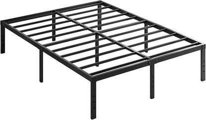 EMODA 14 Inch King Bed Frame No Box Spring Needed, Heavy Duty Metal Platform with Steel Slats, Noise Free, Easy Assembly, Black