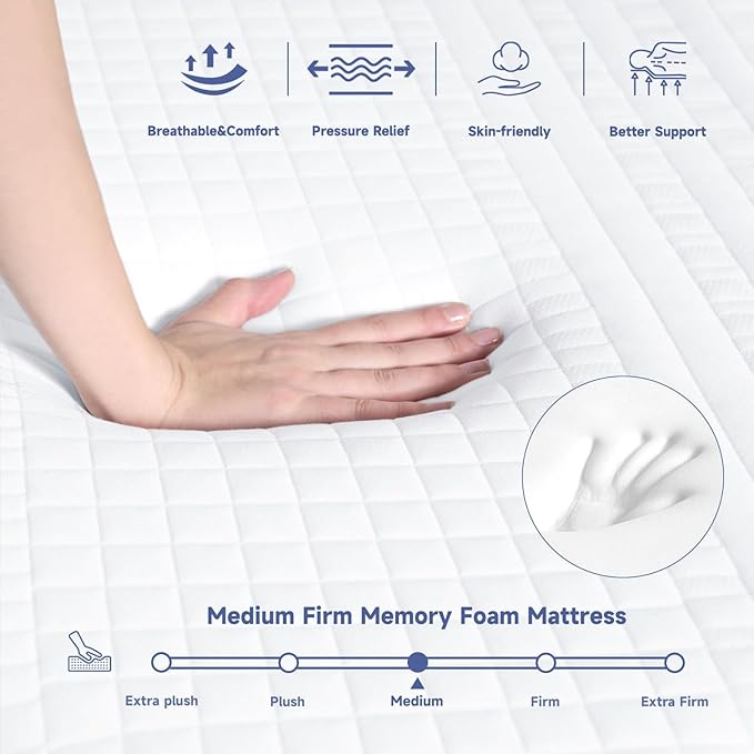 SDHYL King Mattress 14 Inch, Luxury Cooling Gel Memory Foam, Zero Motion Transfer for Partners, Bed in a Box CertiPUR-US Certified & Fiberglass Free, Washable Cover, 80"*76"