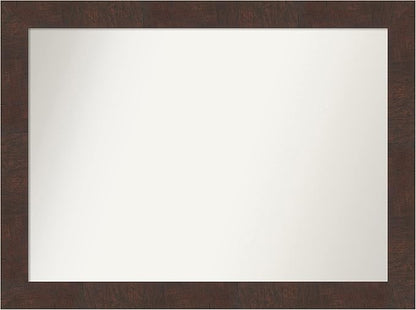 Amanti Art White Bathroom Mirror for Over Sink, 31x42 Wedge White Rectangle Vanity Mirror, X-Large Modern Frame, Hangs Horizonally and Vertically, Bathroom Wall Decor, Non-Beveled Edge from WI, USA