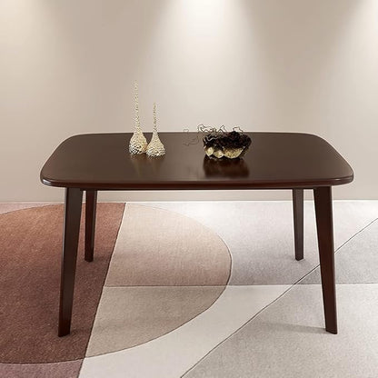 WoodShine Mid Century Modern Real Solid Wood Dining Table,Working Desk,Walnut,47inch