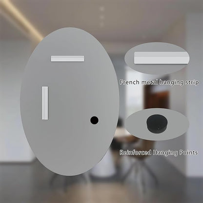 Oval Bathroom Mirror, 20X30 inch Oval Frameless Mirror, Frameless Mirrors for Bathroom,Beveled Bathroom Mirror.