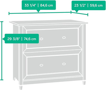 Sauder Edge Water 2 Drawer Lateral Filing Cabinet, Office File Cabinet, in Chalked Chestnut