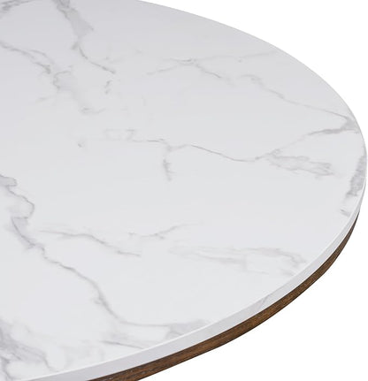 ERYE Contemporary Wooden Round Dining Table, More Decorative Rubber Wood Diningtable for Living Space