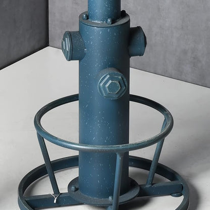 Topower Industrial Bar Table 38.58-48.43" Adjustable Pub Table Kitchen Dining Coffee Bistro Table Antique Blue